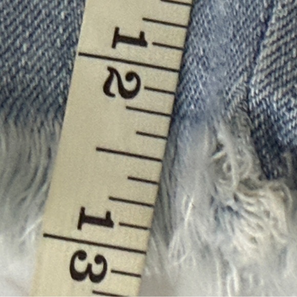 LOFT Light Blue Distressed Jean Shorts - Picture 12 of 12